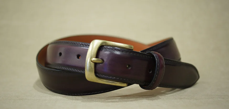 ベネチアンレザーで作るオーダーベルト