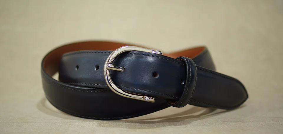 ベネチアンレザーで作るオーダーベルト