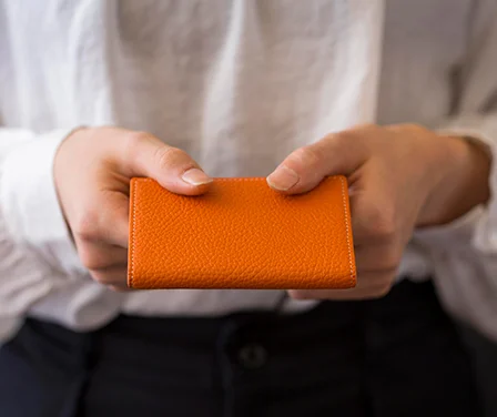 オレンジの名刺入れ
