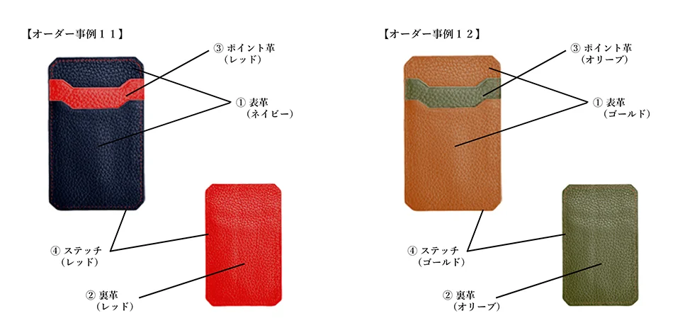 オーダーメイドのカードケース