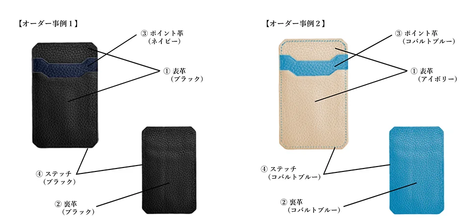 オーダーメイドのカードケース