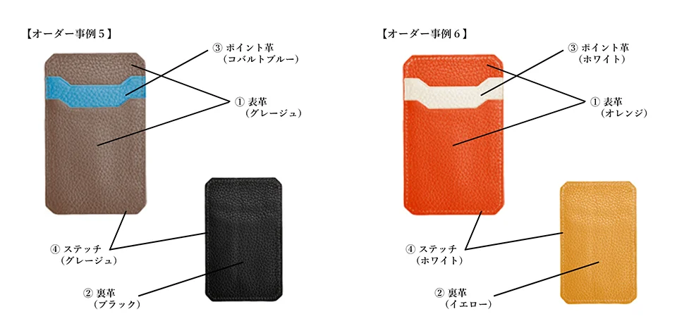 オーダーメイドのカードケース