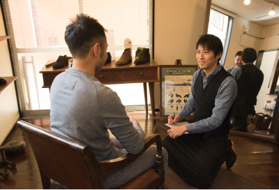 オーダーシューズのヒアリング